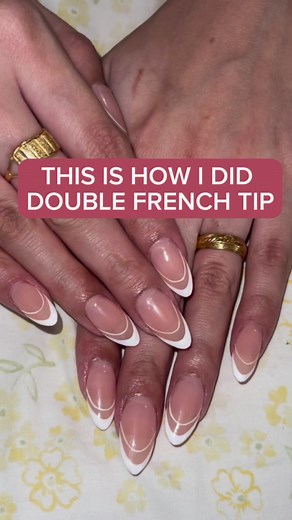 Double french tip Im not a pro but i just want to share it with you #frenchtipnails #doublefrenchtip #softgelextensions #nailextensions | Fabulash and Nail by Me - VENUS