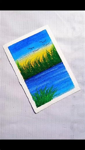 Easy Oil Pastel Painting for Beginners#shorts #shortvideo #shortsfeed