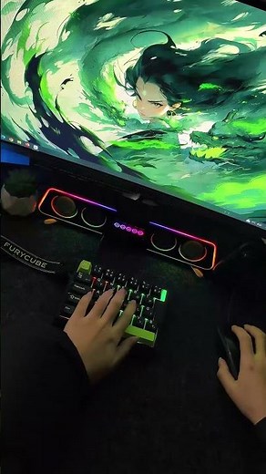 Enjoy your gaming setup with this M30HE one-handed magnetic mechanical keyboard! #keyboard #keycaps