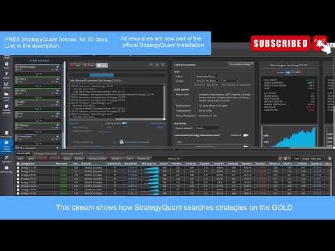 StrategyQuant building strategies on the GOLD (Complete Workflow)