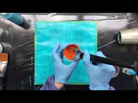 ( 832 ) Alcohol on acrylic paint cell effect