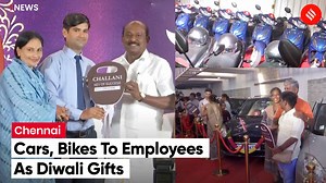 20K views · 993 reactions | Chennai Jewellery Shop Owner Gifts Cars, Bikes To Employees As Diwali Gifts | Indian Express | Facebook