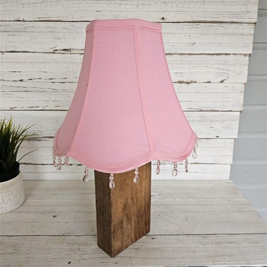 Pink Bell-shaped Lampshade With Tassels: Cloth, Art Deco Glam - Etsy