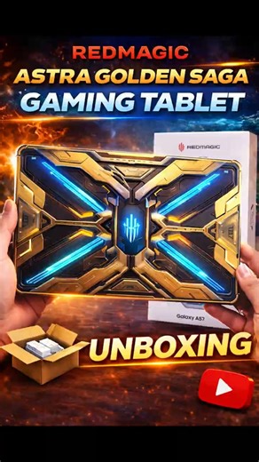 REDMAGIC Astra Golden Saga Tablet Unboxing ⚡ Luxury Gaming Beast