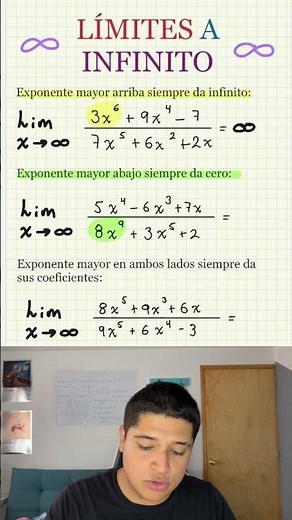 LÍMITES AL INFINITO EXPLICADO RÁPIDO #exam #shorts