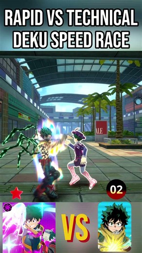RAPID DEKU VS TECHNICAL DEKU SPEED RACE #mhur #ultrarumble #myheroultrarumble
