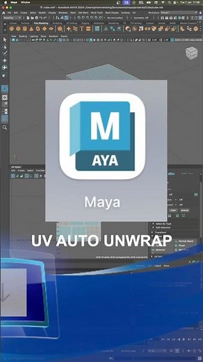 How to Automatic UV Unwrap in Maya #shorts #gameshorttutorial