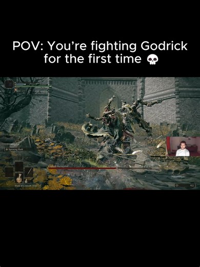 POV: Beating Godrick the Grafted for the first time in Elden Ring. Two attempts, two quick deaths… and bro just starts aura farming like I’m not even there 💀 At that point I knew I had to lock in. Third attempt and Godrick finally goes down. Early Elden Ring boss fights really remind you how brutal soulslike games can be. #eldenring #eldenringgameplay #soulslike #bossfight #gamingclips #gamingreels