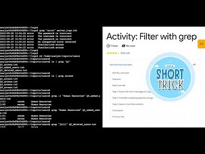 Activity: Filter with grep || #qwiklabs || #coursera || [With Explanation🗣️]