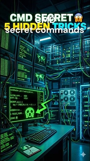 CMD Secret Tricks 😱 | 5 Hidden Computer Commands You Must Try! #shorts