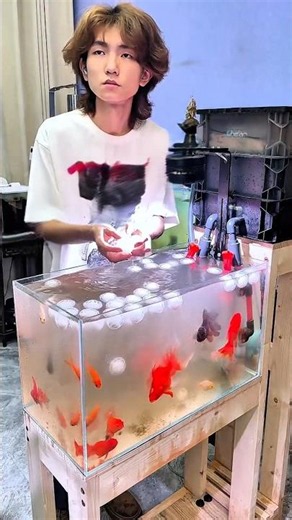 Did the packet accidentally fall into the fish tank?#shortvideo