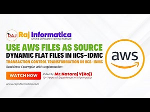 Use AWS Flat files as Sources-Dynamic Flatfiles in IICS-IDMC - Transaction Control Transformation