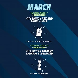 These aren't just giveaways. They're Wolves moments you can wear, hold and brag about forever. Get your tickets! | Minnesota Timberwolves