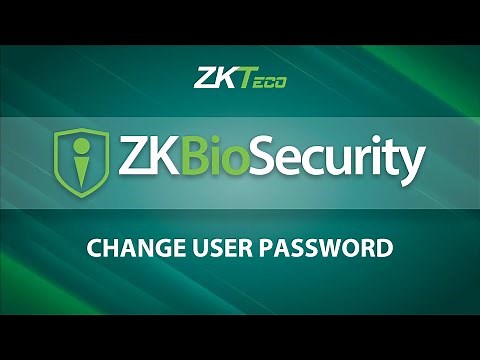 ZKBioSecurity: Change User Password