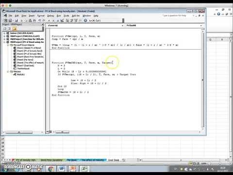 Yield To Maturity of Bond using Goal Seek