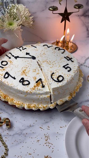 HNY! 🍾 Who’s ready for 2024? 🎉 Let’s celebrate with an ice cream cake. Happy almost New Year’s Eve 2024! Recipe link in bio. #newyearseve2024 #happynewyears2024 #newyearscake - Recipe is on my blog. Link in comments… https://www.momlovesbaking.com/new-years-eve-ice-cream-cake/ | Mom Loves Baking