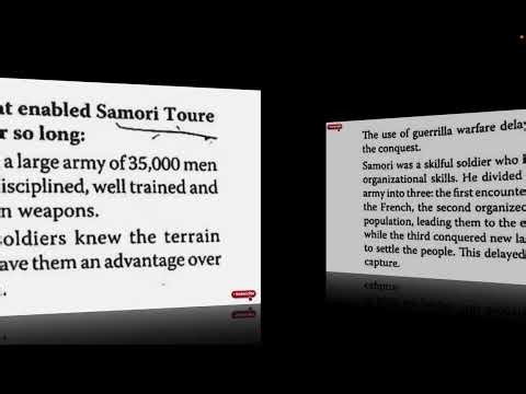 Why Samori Toure resisted the French between 1891 & 1898 | factors that enabled Samori Toure to