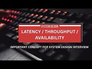 System Design Basics: Latency, Throughput & Availability Explained with Real-Life Examples