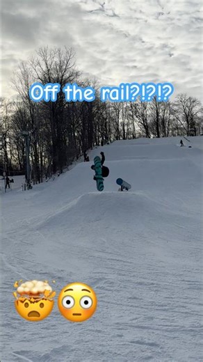 Snowboarding flip off rail