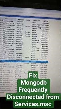 Fix MongoDB Frequently Disconnected from services.msc ⚡ Quick Solution (2025) | #MongoDB #jaidmeel
