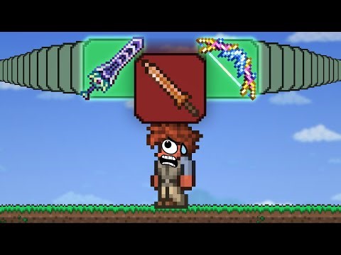 Terraria But I Get a RANDOM WEAPON On EVERY HIT
