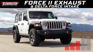 Flowmaster Delta Force Performance Air Intake & Force II Axle-back for 2018 Jeep Wrangler JL w/ 3.6L