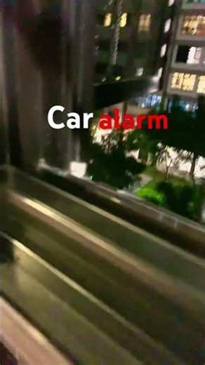Car alarm going off at night