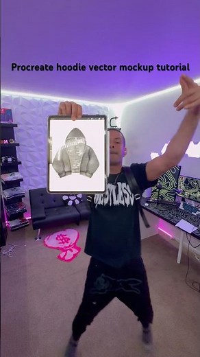 PROCREATE HOODIE VECTOR TUTORIAL #shorts