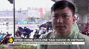 4.4K views · 40 reactions | After China, cyclone Yagi makes landfall in Vietnam At least 9 killed and 78 injured Esha Hanspal tells you more Watch more at https://www.wionews.com/videos #China #Typhoon #TyphoonYagi | WION | Facebook