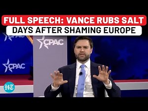 Full Speech: JD Vance Launches 2nd Attack On Europe In 1 Week | Trump| USA| NATO| Ukraine| Russia