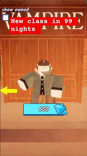 New vampire class in 99 nights in the forest