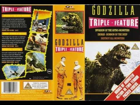 Original VHS Opening and Closing to Godzilla Triple Feature UK VHS Tape One