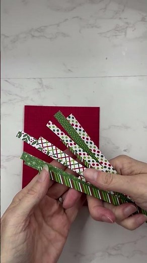 Christmas Tree Paper Scrap Card