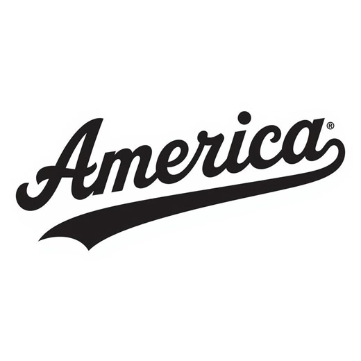 America Retro Script SVG | Vintage Baseball Typography | Patriotic Text Logo - Etsy