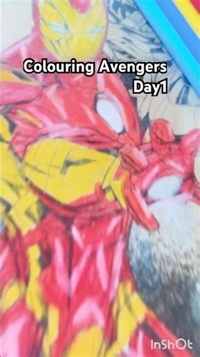 Colouring Avengers series day one ❤️‍🔥❤️‍🔥￼