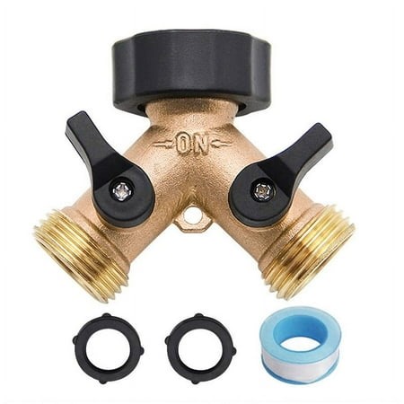 Heavy Duty Outdoor Faucet Splitter, 2-Way Durable Water Spigot for Reliable Connection and Easy Installation, Quick-Connect Threaded Fitting for Home Garden Outdoor Cleaning (3/4") - Walmart.ca