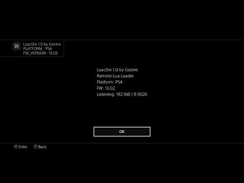 PS4 13.02 LUACORE Exploit Fully Working Online