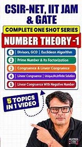 CSIR NET & IIT JAM | Number Theory -1 | Complete One Shot Series