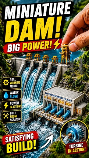 This Tiny DAM Generates POWER! 😱💦 | Miniature Hydropower Plan