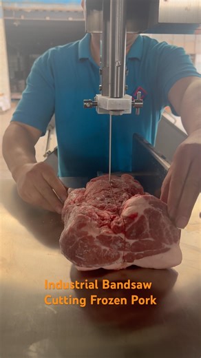 Industrial Bandsaw #cuttingmachine #frozenfood #cuttingskills #bandsaw #bonesaw #meatprocessing