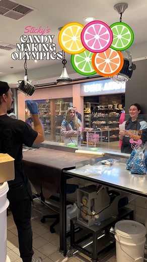 20K views · 658 reactions | Today we got the crowd involved with our Candy Making Olympics! Follow along this week with our Olympics to find the ultimate candy-making champion! | Sticky | Facebook