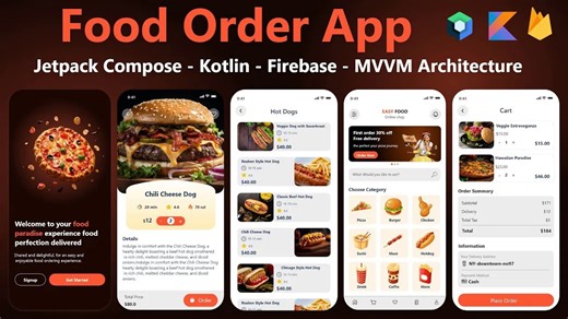 ✅美食 App android studio 教程-如何制作订餐应用程序