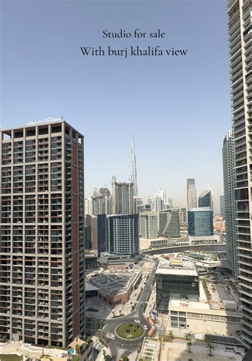 📥 Studio for sale with Burj khalifa View #DubaiProperty #uaerealestate