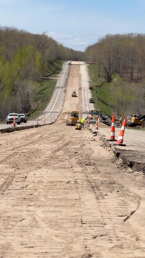 5.4K views · 91 reactions | New road going in on US23 south of Alpena, MI. Infrastructure of our Michigan roads is important. We are here to help develop, build, rebuild and maintain for years to come. #teamelmers #michiganroads #asphalt #asphaltpaving #roadreconstruction #alpenamichigan #infastructure #heavyhighway #roadwork #constructionzone #excavation #grading #compactor #womeninconstruction | Team Elmers | North Michigan Concrete Asphalt Excavation Crane & Rigging | Facebook