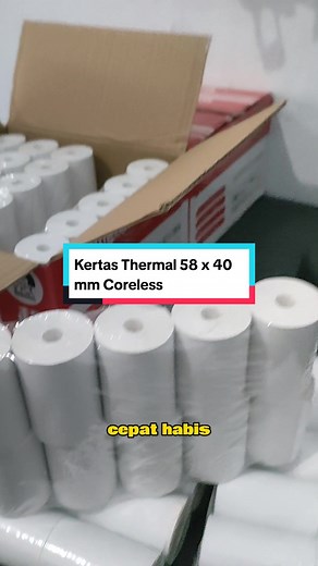KERTAS THERMAL 58 X 40 MM #kertas #kertasthermal #kertasthermal58mm #RekomendasiPrinter #printervsc #RamadanEkstraSeru