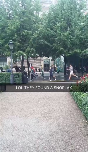 Pokemon go in Stockholm. They were running to find a Snorlax