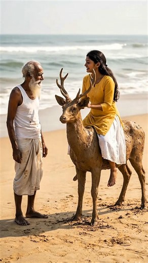 Poor Father Built a Wooden Deer for His Daughter 🦌❤️ | Emotional Story #shorts #handmade #art #ai