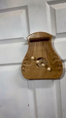 Handmade Door Harp | Door Chime | White Oak - Etsy