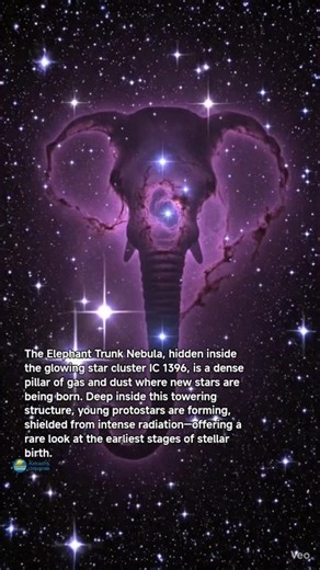 🐘 A Cosmic Elephant Trunk Giving Birth to Stars
