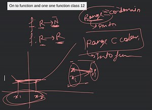 On to function and one one function class 12... | Filo